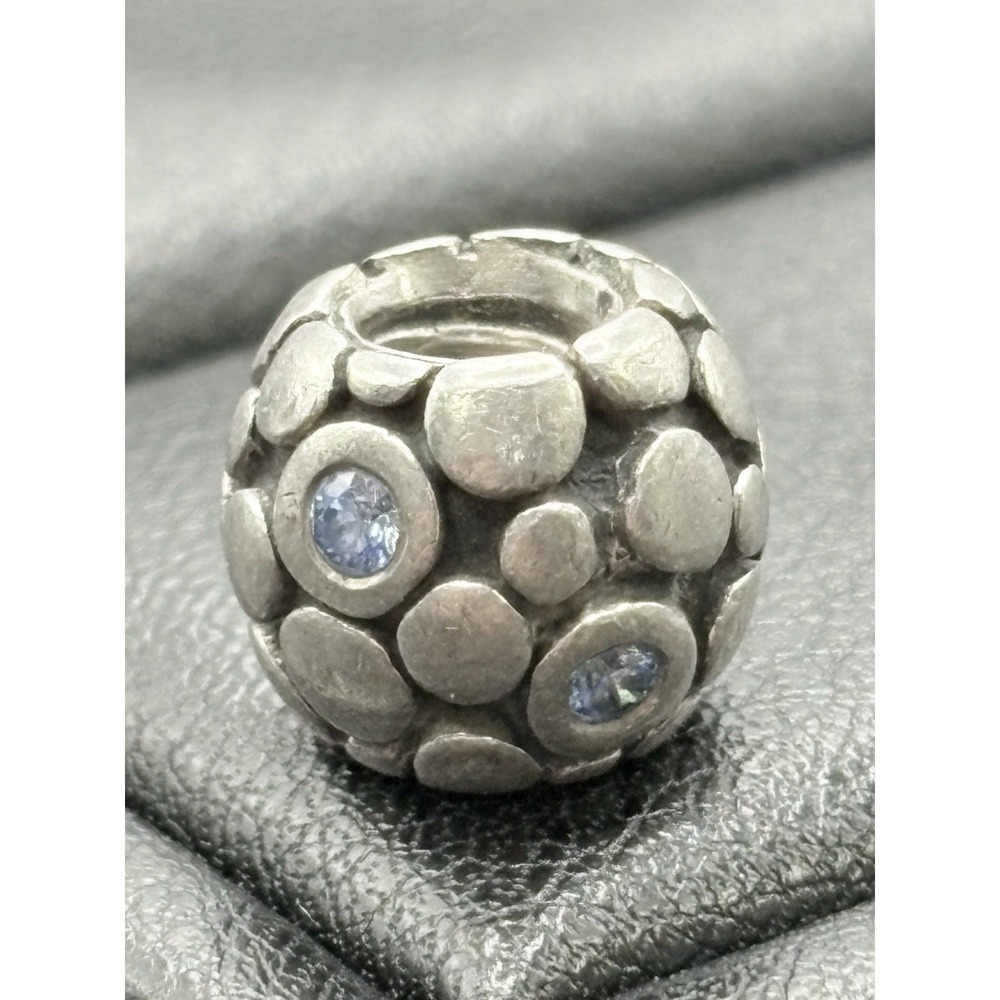 Pandora Sterling Silver Blue Cubic Zirconia Charm 925 ALE G22